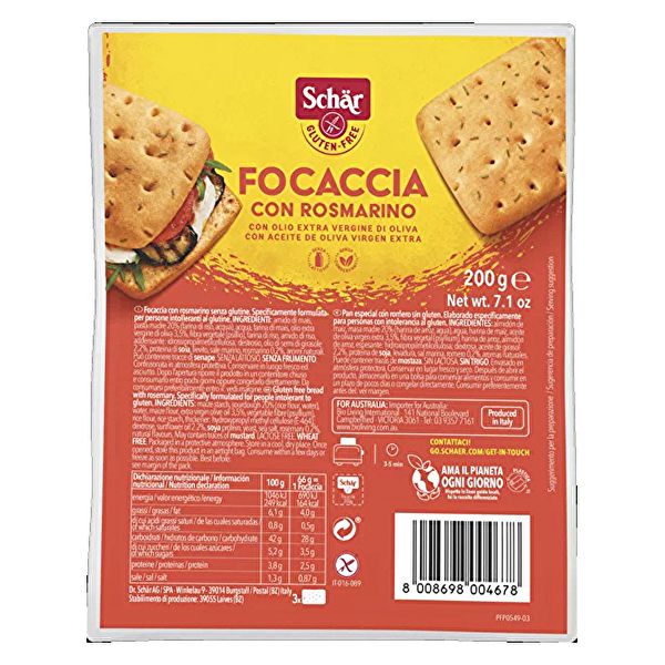 Focaccia au rosmarino 200 g La version sans gluten de la focaccia italienne traditionnelle Img 2