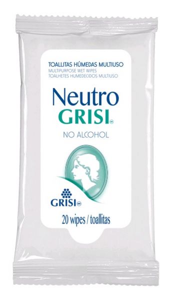 Neutral Disinfectant Wet Wipes 20 Units - GRISI