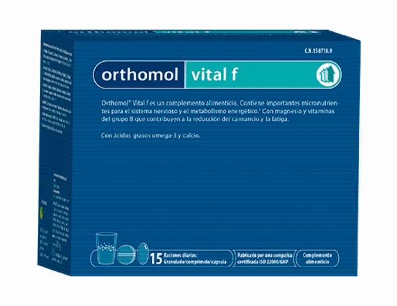 Orthomol Vital F Granulado 15 Sobres - ORTHOMOL