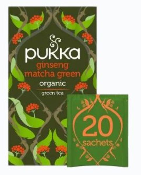 GREEN TEA MATCHA GINSENG 20 bl BIO - PUKKA