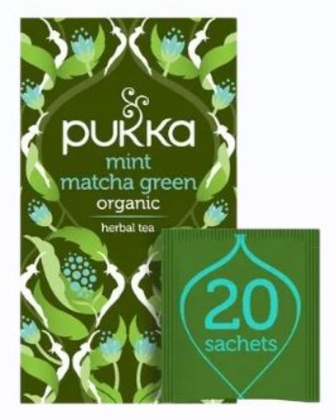 TÈ VERDE MATCHA ALLA MENTA 20 bl BIO - PUKKA