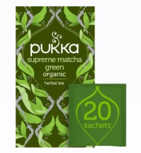 Chá Verde Supremo Matcha 20 Saquinhos - PUKKA