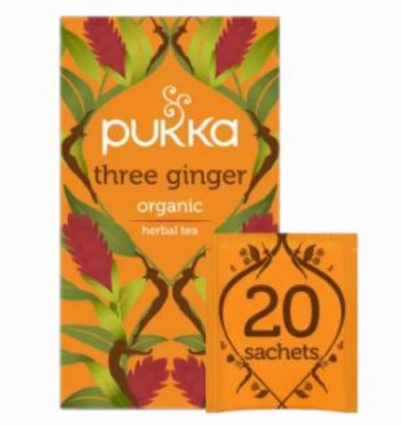 Drie biologische gemberinfusie 20 filters - PUKKA