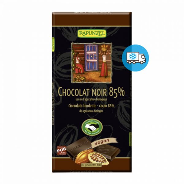 TAVOLETTA DI CIOCCOLATO 85% CACAO RAPUNZEL 80G