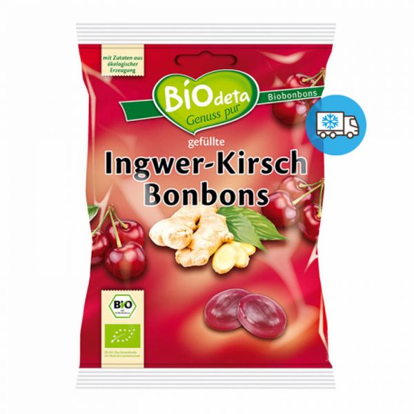 Cherry Ginger Filled Candies 75 g - BIODETA