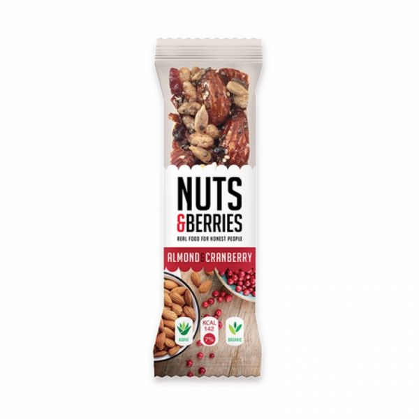 ALMOND BAR ARAND.NUTS & BERRIES 30G - NUTS&BERRIES