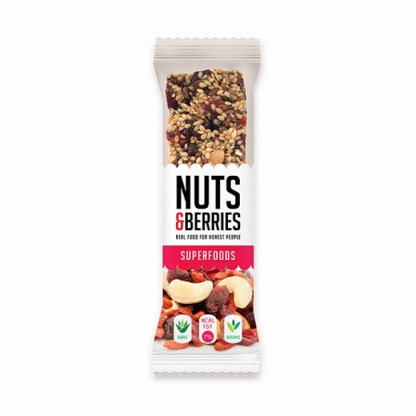 BARRITA SUPERFOODS NUTS&BERRIES 40G - NUTS&BERRIES