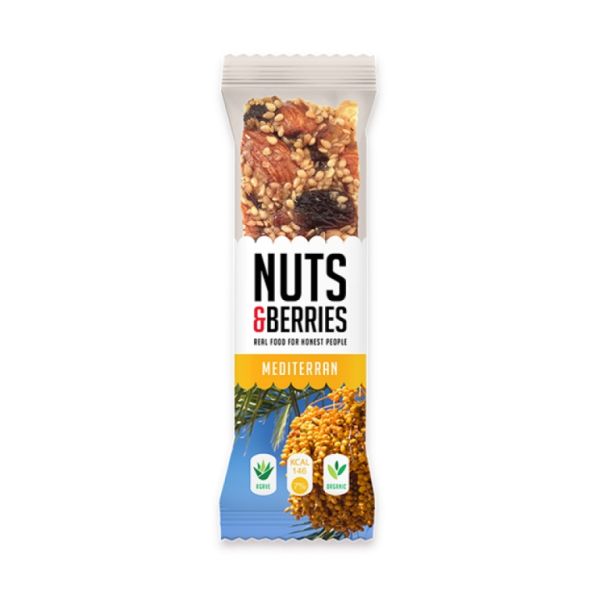 Mediterran Bar 40 g Box 15 enheter - NUTS&BERRIES