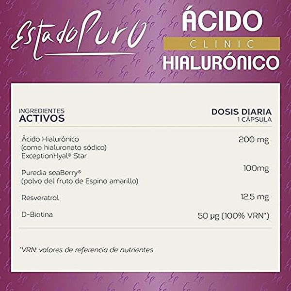 Pure State Hyaluronic Acid 30 vegetabiliska kapslar Img 6