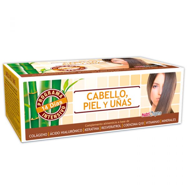 NUTRIORGANS CABELLO PIEL Y UÑAS 14 Viales DE 10 ml