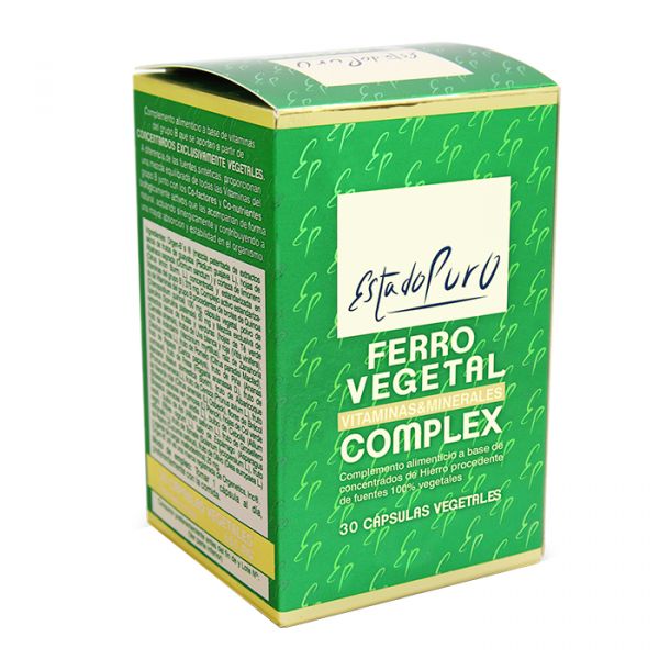 Complexo Ferro Vegetal Pure State 30 Vcaps