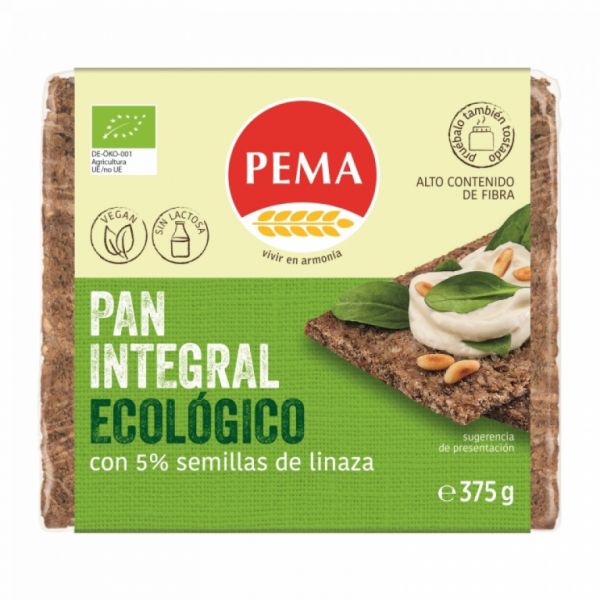 PAIN DE SEIGLE 5% GRAINES DE LIN PEMA 375 G - PEMA