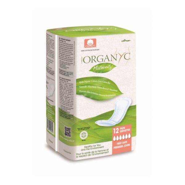 COMPRESES MATERNITAT ORGANYC 12 U - ORGANYC