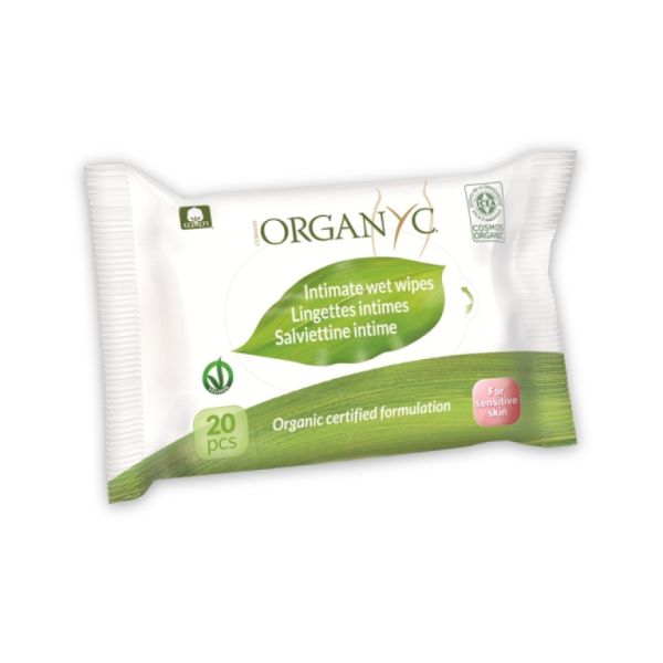 ORGANYC BOMULL INTIMATE WIPES 20 U - ORGANYC