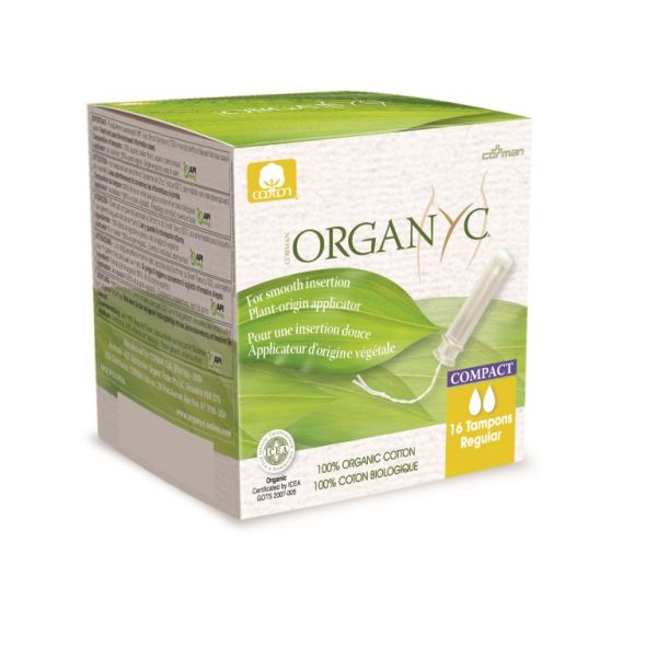 TAMPONI REGOLARI APPLICATORE ORGANICO COMPATTO 16 U