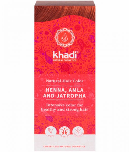 HENNA NATURAL AMB AMLA I JATROPHA VERMELL 100 gr