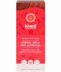 Comprar KHADI HENNA NATURAL AMB AMLA I JATROPHA VERMELL 100 gr Per 14,90€