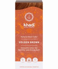 Comprar KHADI COR MARROM DOURADO HERBAL 100 gr Por 14,90€