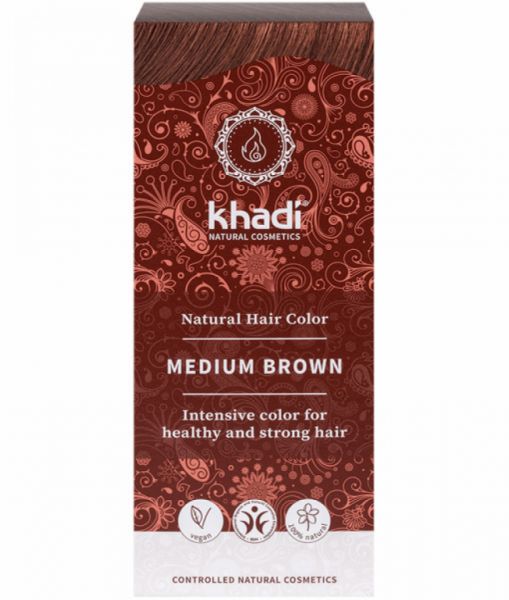 HERBAL COLOR MEDIUM BROWN 100 gr - KHADI