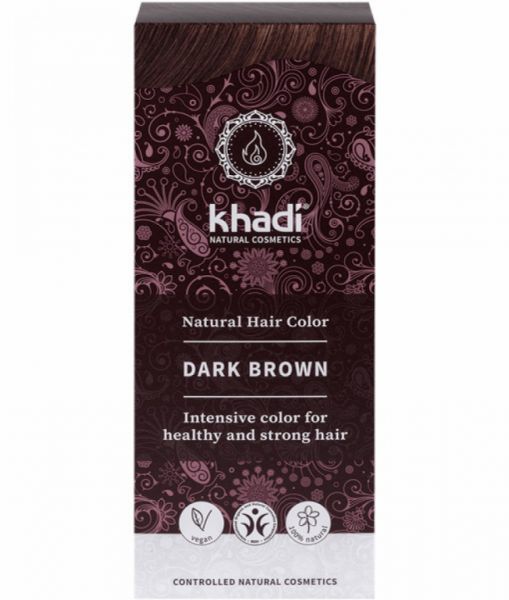 HERBAL COLOR DARK BROWN 100 gr - KHADI