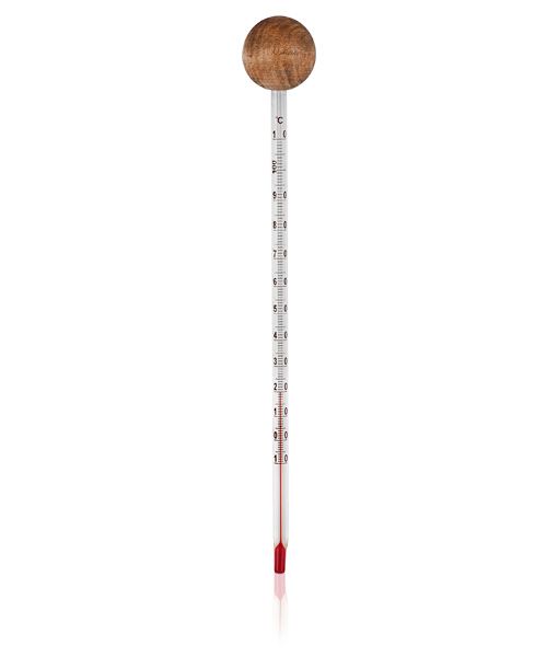 ANALOGUE WOOD GLASS THERMOMETER WITHOUT MERCURY