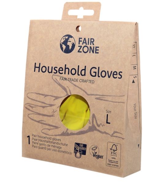 100% Natural Latex Gloves Size L - FAIR SQUAR