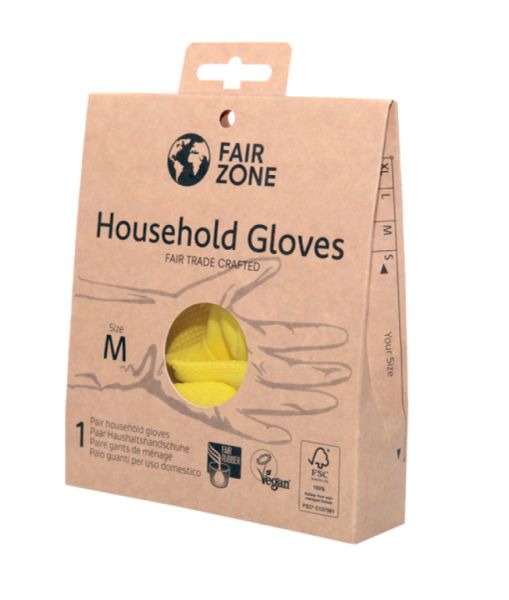 100% Natural Latex Gloves Size M - FAIR SQUAR