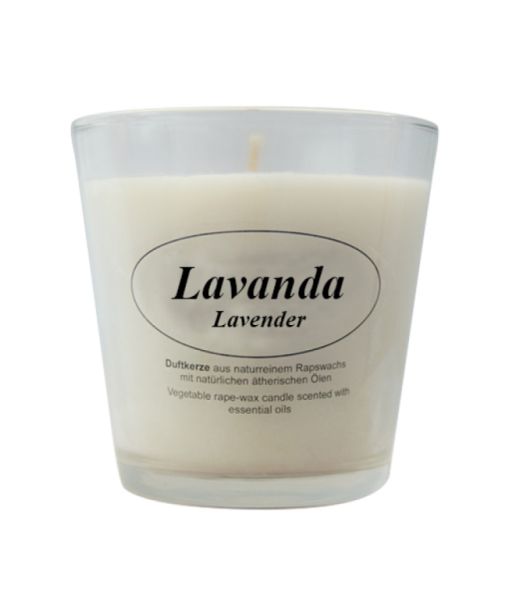 VELA DE VEGETAIS AROMÁTICA COM ÓLEO ESSENCIAL DE LAVANDA