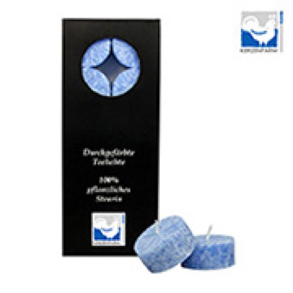 BLUE TEA CANDLE (10 units) - KERZERMAN