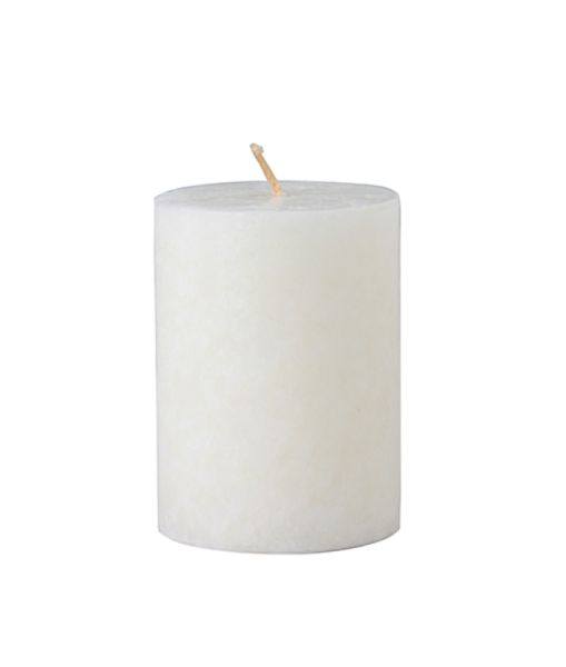 SMALL WHITE PILLAR CANDLE - KERZERMAN