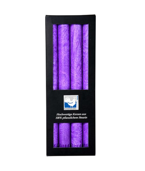 VELAS CILINDRICAS PARA CANDELABRO VIOLETA