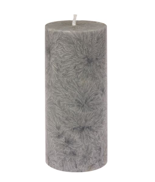 BOUGIE CYLINDRIQUE PILIER GRIS - KERZERMAN