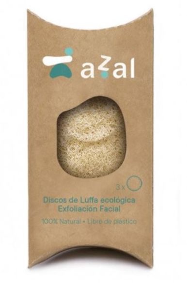 Discos faciais esfoliantes luffa 7 cm - AZAL