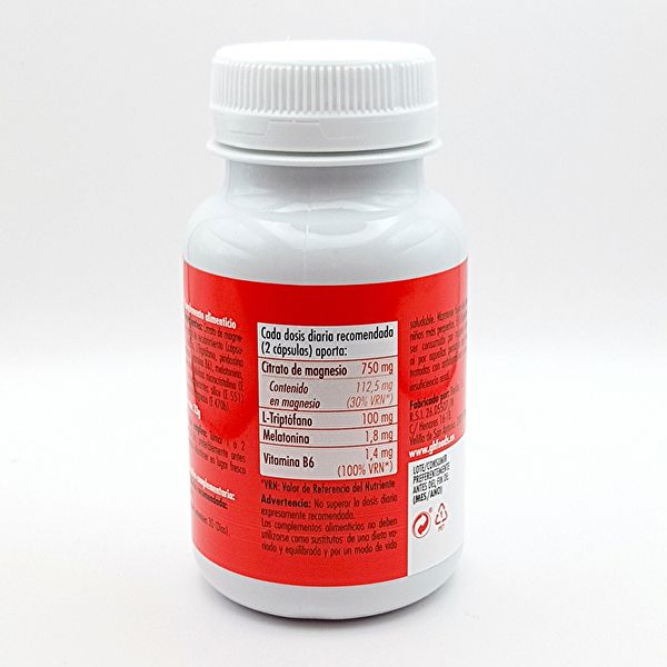 Complesso di melatonina Magnesio + Triptofano + Vitamina B6 550 mg 60 Capsule Img 3