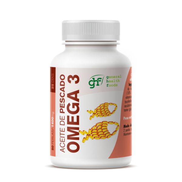 Huile de Poisson Oméga 3 1400 mg 50 Perles - GHF