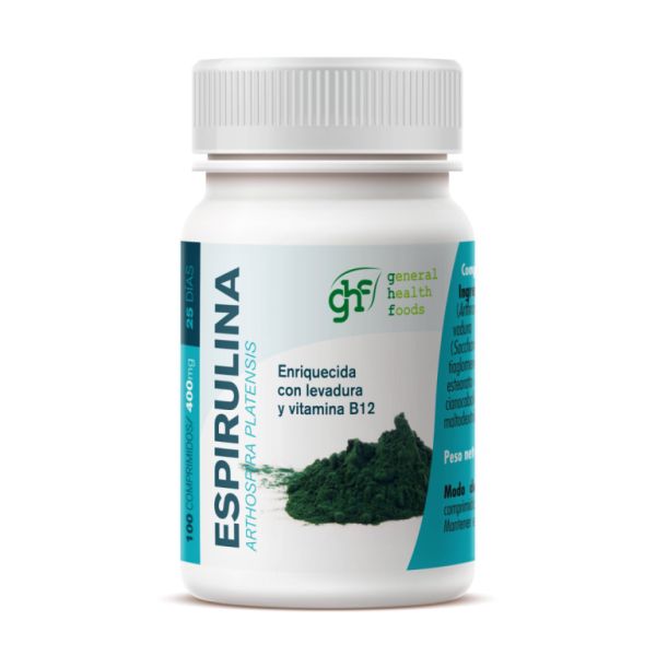 Espirulina 400 mg 100 Comprimidos - GHF