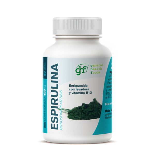 Spirulina 400 mg tabletten 200 eenheden - GHF