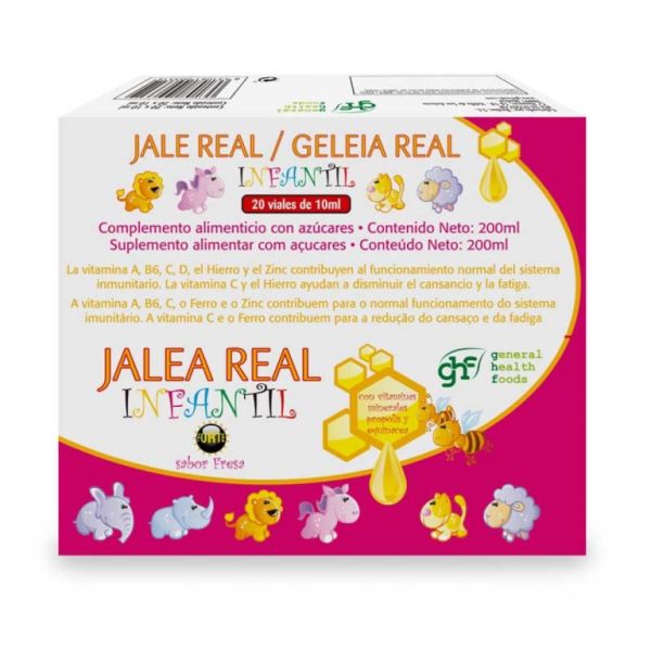 Royal Jelly voor kinderen, 20 glazen flesjes - GHF