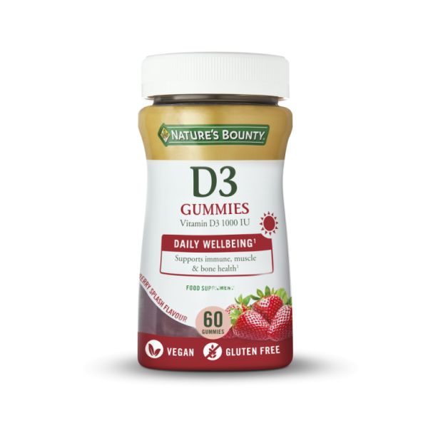 Vitamin D3 60 Gummies - NATURE'S  BOUNTY