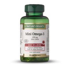 köpa NATURE'S  BOUNTY Mini Omega 3 EPA och DHA 450 mg 60 Mini grönsakskapslar  Rådfråga Pris