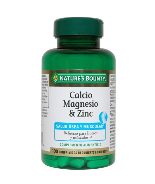 Calciummagnesium en zink 100 omhulde tabletten