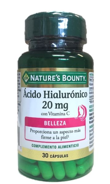 Ácido Hialurônico 20mg e Vitamina C 30 Cápsulas