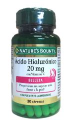 Acheter NATURE'S  BOUNTY Acide Hyaluronique 20mg et Vitamine C 30 Gélules  Consulter Prix