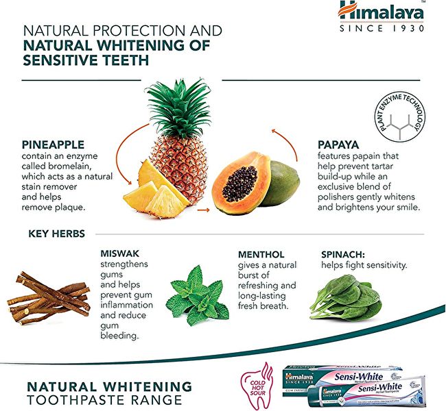 Whitening Sensitivity Tandkräm 100 ml - HIMALAYA Img 4