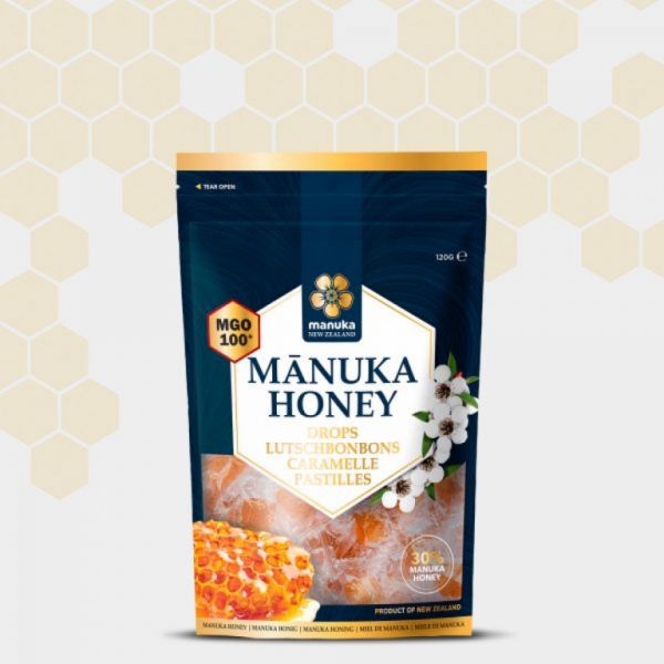 Caramelos de Miel de Manuka MGO 100+ 30% Isomaltosa 120 g