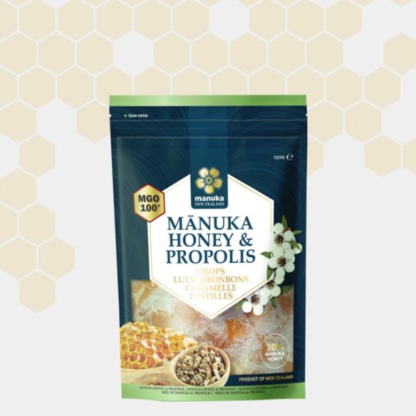 MGO-Bonbons 100+ Manuka-Honig & Propolis 30 % Manuka-Honig & Isomalt 120 g