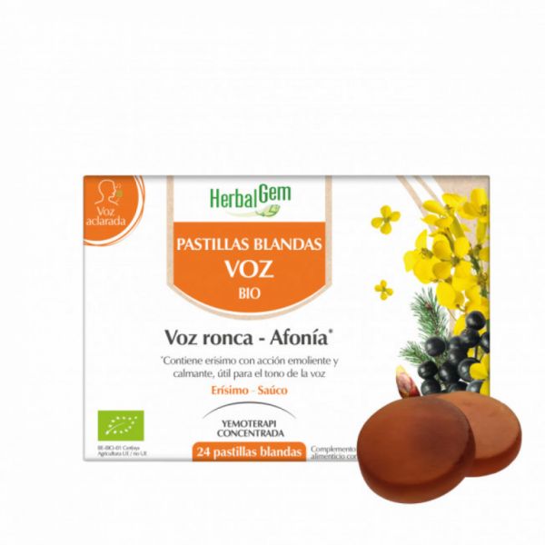 Pastillas Blandas Voz Bio 24 gomas - HERBALGEM