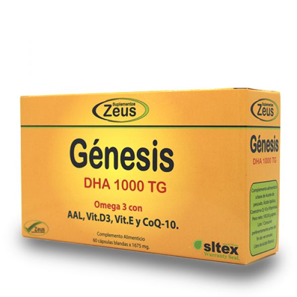 Génesis DHA TG 1000 60 Cápsulas - ZEUS