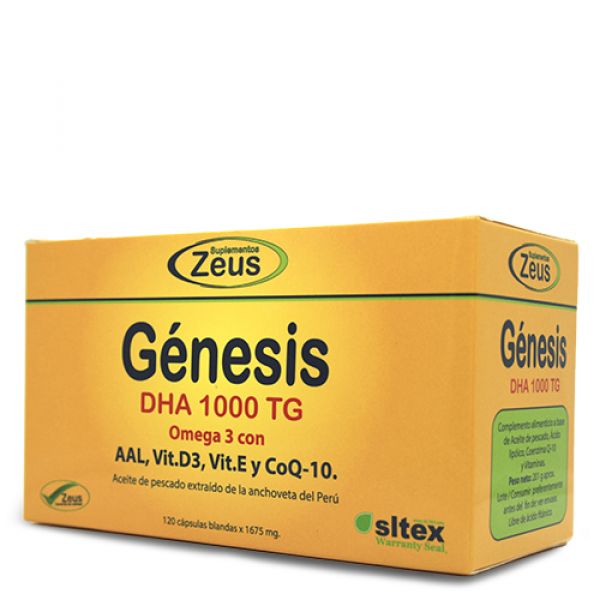 Génesis DHA TG 1000 120 Cápsulas - ZEUS