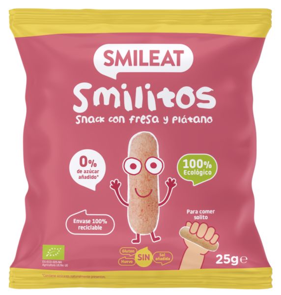 SMILITOS GUSANITOS DE FRESA Y PLATANO ECO 25 g